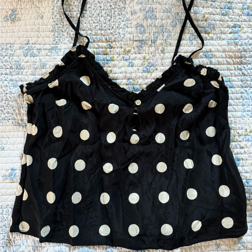 Doen silk polka dot cami